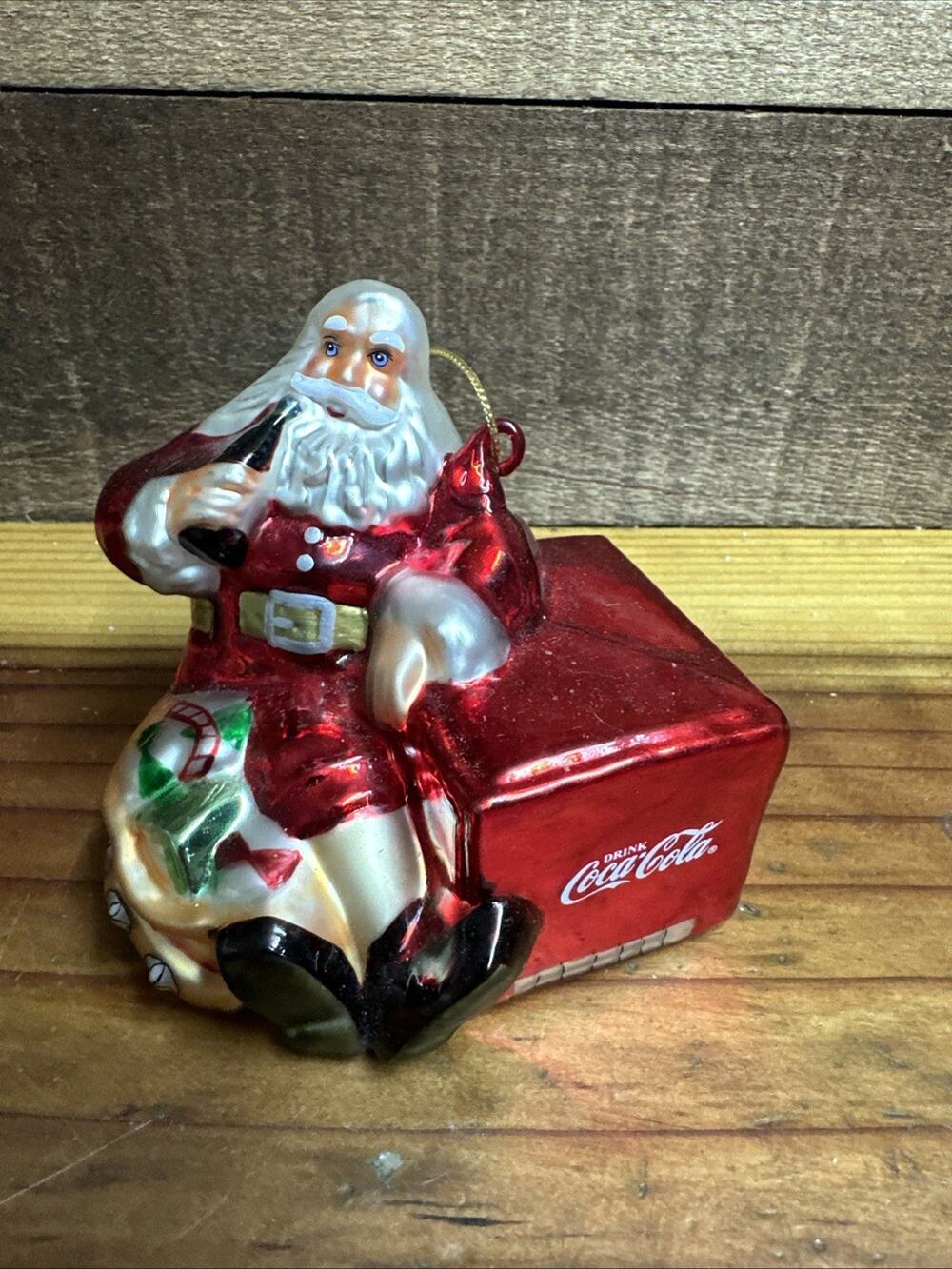 Coca Cola Blown Glass Ornament Issue 2001 “1941 Thirst Asks for Nothing More”